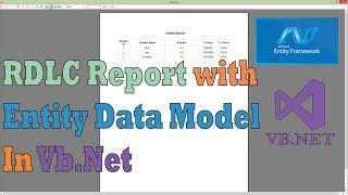 rdlc report with entity data model in vb.net