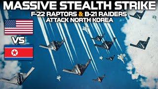 Massive Technology Gap | F-22 Raptor + B-21 Raider Vs North Korea | Stealth Package | DCS |