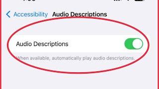 How To ON/Off Prefer Audio Descriptions Settings iPhone | IOS 2023