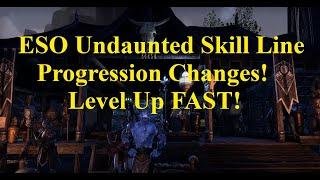 ESO Undaunted Skill Line Progression Changes to Level Up FAST