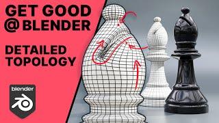 Get Good at Blender - Advanced Topology - Making A Bishop Chess Piece