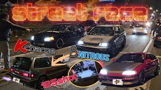 street race supercharged kseries coupe vs b20 vtec nitrous hatchback