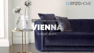 Vienna 3 Seater Sofa Dark Blue | 𝐕𝐈𝐄𝐍𝐍𝐀 𝐒𝐎𝐅𝐀 𝐒𝐄𝐓 | ENZA Home