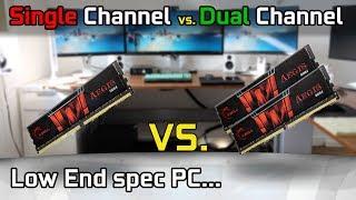 Dual Channel vs Single Channel DDR4 RAM | 2x4GB vs. 1x8GB | Low End CPU/GPU Gaming