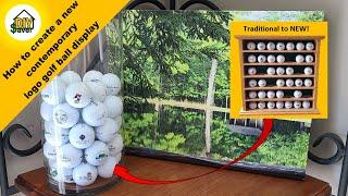 How to Create a New Contemporary Logo Golf Ball Display With a Glass Cylinder