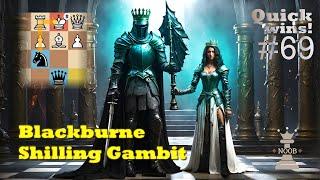 Blackburne Shilling Gambit | MASTERPIECE 7-move smothered mate  Quick Wins #69