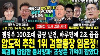 압도적 추천 1위 검찰총장 임은정, 인사검증 시작썰, 백해룡팀 전원 대검합수팀 합류에 백해룡 "안됩니다, 검찰은 손떼" (잼프 첫 지지율 61% TK압도적)