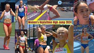 Women's Heptathlon High Jump 2024 #heptathlon #womenshighjump #highjump #femaleathletes