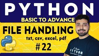 File Handling in Python | File Input & Output | Python Tutorial in Hindi 22