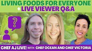 Raw Vegan Tiramisu + Chef Q+A | Chef AJ LIVE! with Chef Ocean and Chef Victoria