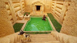 Lovely Dog Help A Man To Build The Most Greatest Survival Underground House And Swimming Pool