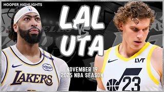 Los Angeles Lakers vs Utah Jazz Full Game Highlights | Nov 19 | 2025 NBA Season