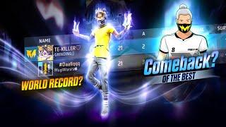 KILLER FF AND DAAFIQ FF BEST DYNAMIC DUO  COMEBACK️||  42 KILLS WORLD RECORD IN FULL MAP 
