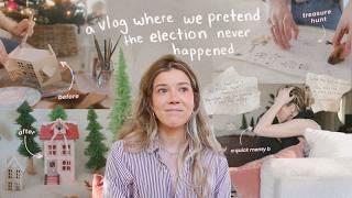 pretending the election never happened 🫶 | anthropologie DIY, holiday decor + treasure hunt | VLOG