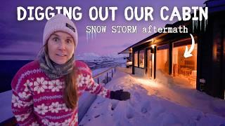 Digging out OUR CABIN After a Massive SNOW STORM ︱ Svalbard