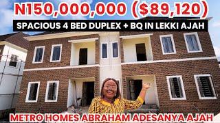 HOUSE FOR SALE IN LEKKI AJAH | 4 BEDROOM DUPLEX + BQ | Affordable Homes With 18 Months Payment Plan