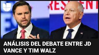 Analizamos en elDetector lo que dijeron JD Vance y Tim Walz durante el debate vicepresidencial