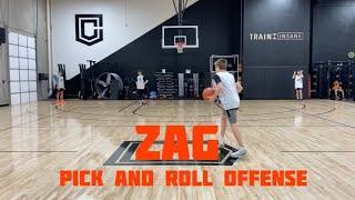 Zag pick and roll offense