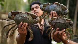 Monster Sized Crab Barbeque | Raw Crab Eating | Green Mango Mud Crab |