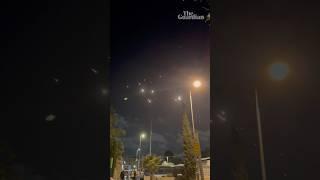 Iranian missiles fly over Israel #iran #israel #middleeastcrisis