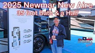 Tour the 2025 NEWMAR NEW AIRE 3547: 35' Diesel Motorhome With A Bath And A Half!