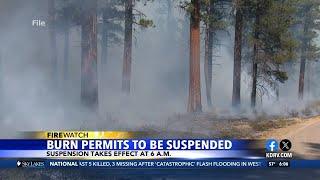 Burn permits suspended in Siskiyou County