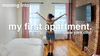 moving into my DREAM apartment at 19  *in nyc*