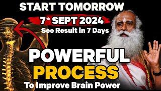  DON'T MISS THIS | Start 7 times a Day - Improve Brain Power | SADHGURU | Health