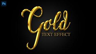 Easy Way To Create a Gold Text Effect in Photoshop Tutorials For Beginner's - Step By Step