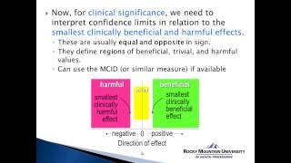 Using Confidence Intervals to Determine Clinical Significance