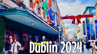 Dublin Ireland November 2024| Christmas decorations | 4k UHD walking tour of Dublin City Centre