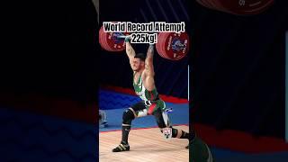 20 y/o Karlos Nasar (89kg Bulgaria ) 225kg / 496lbs World Record Attempt! 2024 #weightlifting