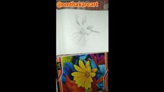flower drowing // om thakare official art // Time slap video