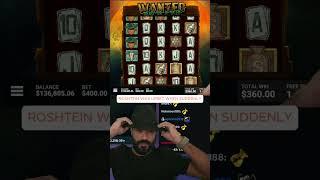 ROSHTEIN GOT 3 HUGE DUELS ON WANTED DEAD OR WILD #roshtein #casino #slots #maxwin #shorts