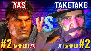 SF6 ▰ YAS (#2 Ranked Ryu) vs TAKETAKE-PIANO (#2 Ranked JP) ▰ High Level Gameplay