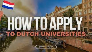 How to APPLY to NETHERLAND UNIVERSITIES in STUDIELINK