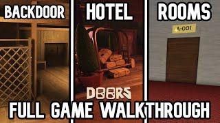 ROBLOX DOORS - The Backdoor + The Hotel + The Rooms - Full Walkthrough