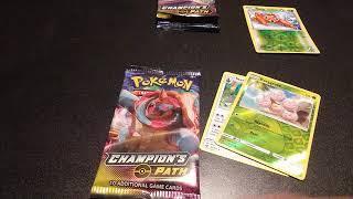 Pokemon Card Opening!! 2 a Day!! TCG! This is Day 23!!! Opening 2 Packs a Day!!! Champion's Path