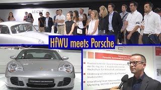 Studierende der HfWU beim Porsche Automotive Campus