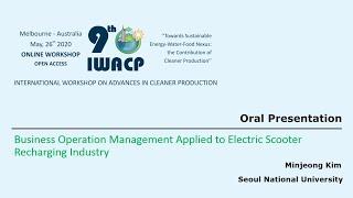 Minjeong Kim - Oral Presentation - 9th IWACP - Business Operation Management Applied to Electric...