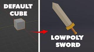 Low Poly Sword Blender Tutorial For Beginners!