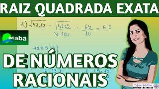 RAIZ QUADRADA EXATA  -  Com a professora Gisele Ramos