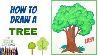 How to draw a tree step by step for beginners easy