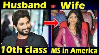 Tollywood Heros Education Comparison with Wives | Telugu Actors and their Wives Qualification