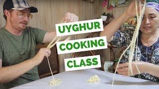 Uyghur Food Cooking Class making Lagman in Karakol, Kyrgyzstan