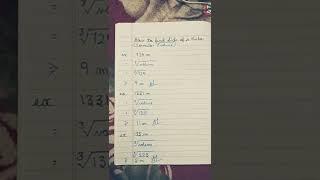 How to get Side of a Cube #easytolearn #study #Krishna #like #subscribe