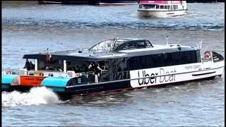 In London watching fabulous boats on the River Thames