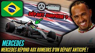 DÉPART SURPRISE POUR HAMILTON ? MERCEDES S'EXPRIME ENFIN !