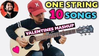 Single String Guitar Songs Mashup - 10 Arijit Singh Songs | Easy One String Bollywood Hindi Tabs