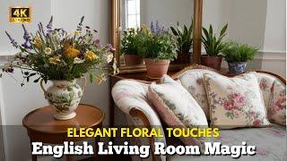 Beautiful English Living Room Design | Botanical & Floral Inspirations